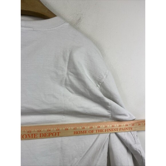 Stone Island Men’s Crewneck Sweatshirt Compass Patch Sz L Garment Dyed White - Picture 7 of 8